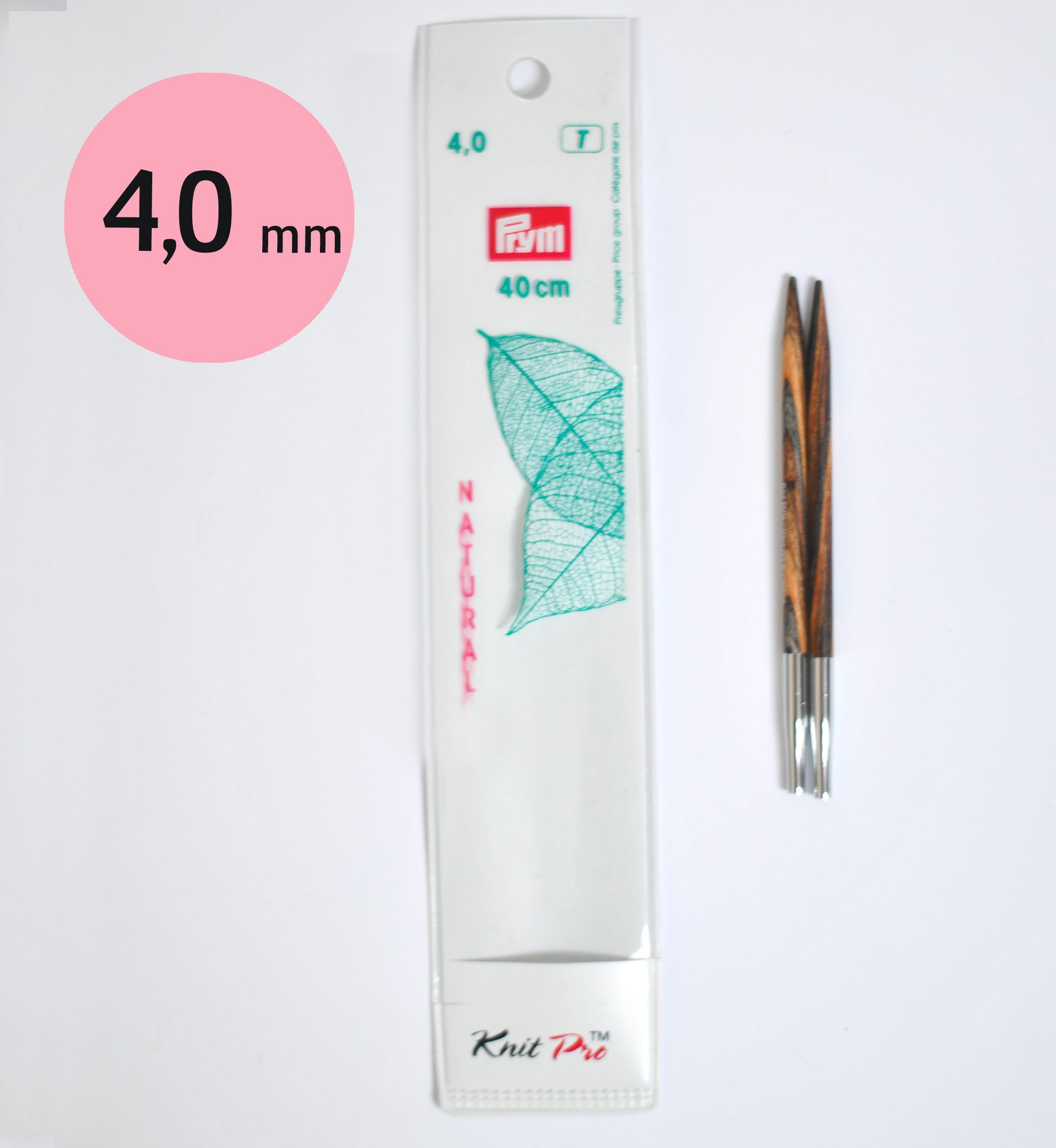 Prym Coppia di punte 4 mm CORTE per Ferri Circolari Componibili