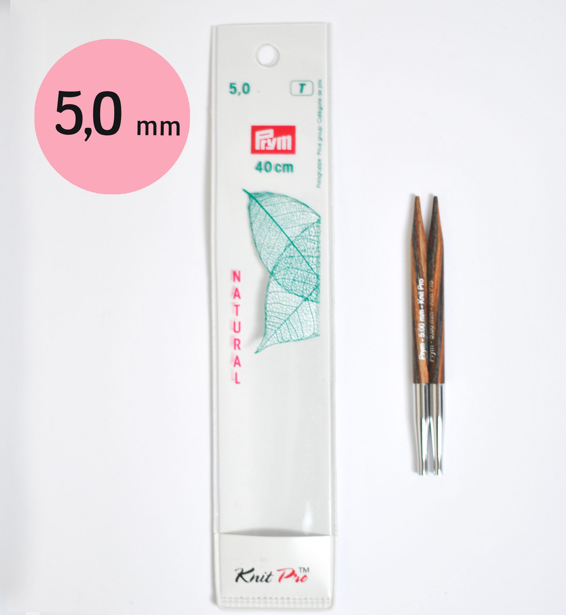 Prym Coppia di punte 5 mm CORTE per Ferri Circolari Componibili - L29