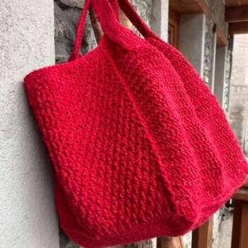 Pattern Big Red Bag